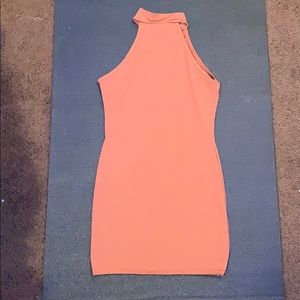 MISSGUIDED PETITE RUSTIC ORANGE BODYCON DRESS